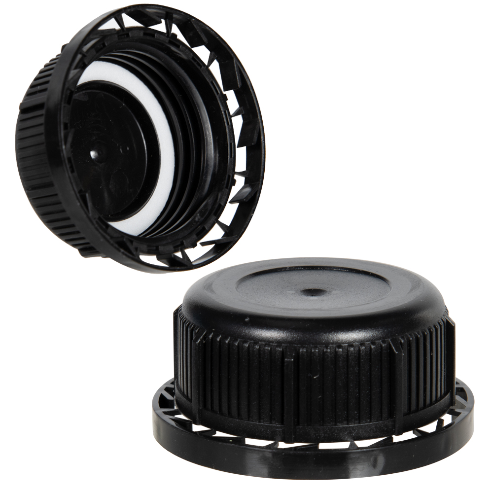 DIN45 Black FLUXX® Tamper-Evident Screw Cap | U.S. Plastic Corp.